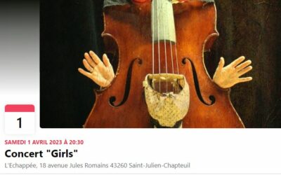 AGORA présente un concert des « Girls » samedi 1 avril à L’Echappée 20H30