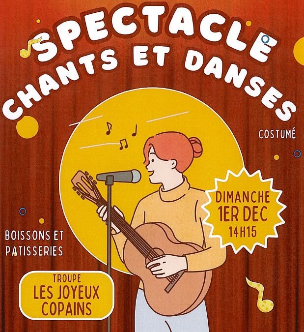 Spectacle de chants et de danses dimanche 1 décembre