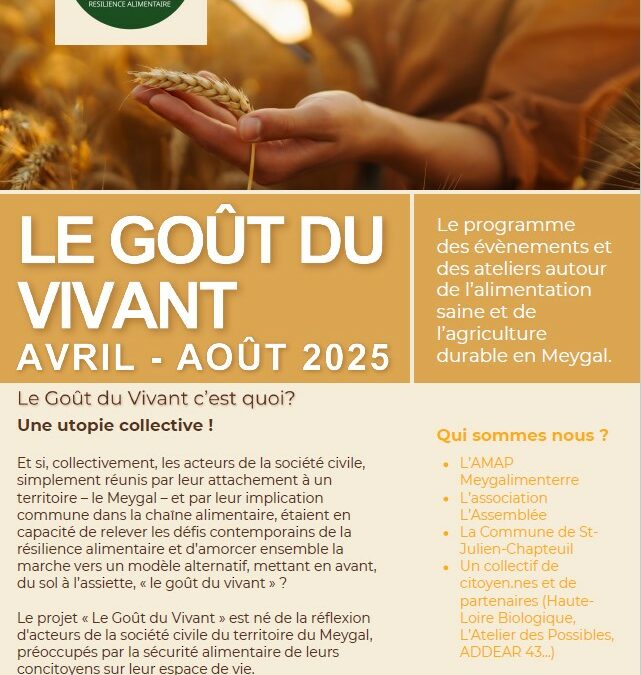 le goût du vivant : programmation complète
