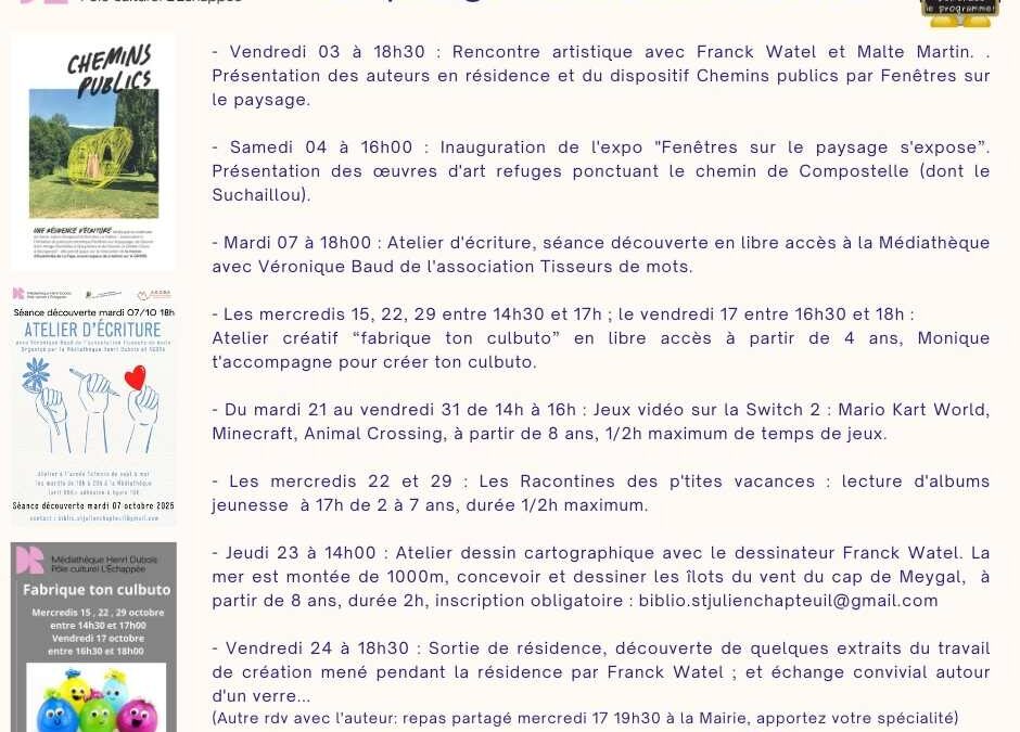 A la médiathèque au mois d’octobre