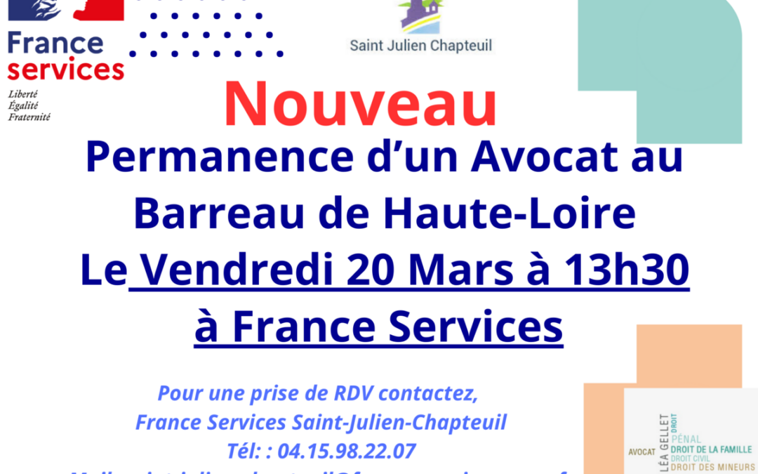 France Services accueille un avocat du barreau