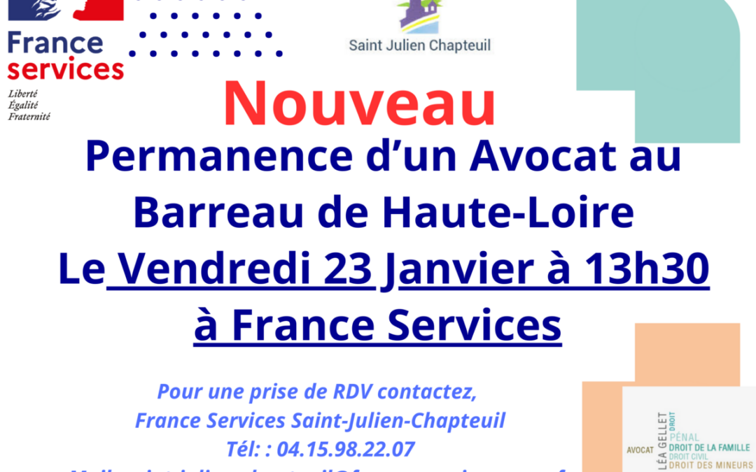 France Services accueille un avocat du barreau